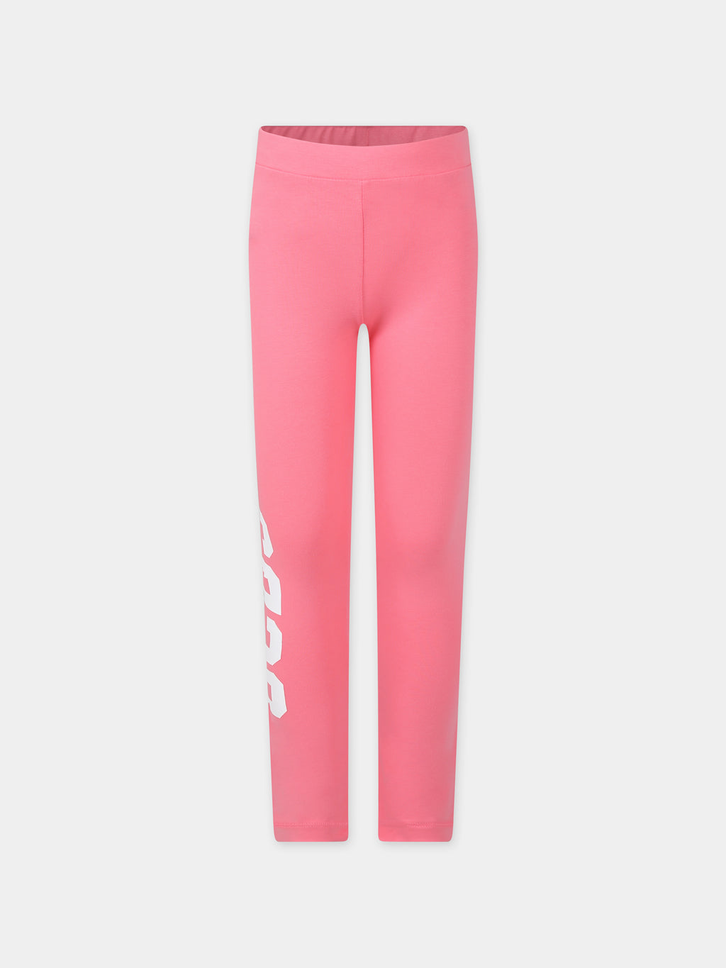 Leggings fucsia per bambina con logo